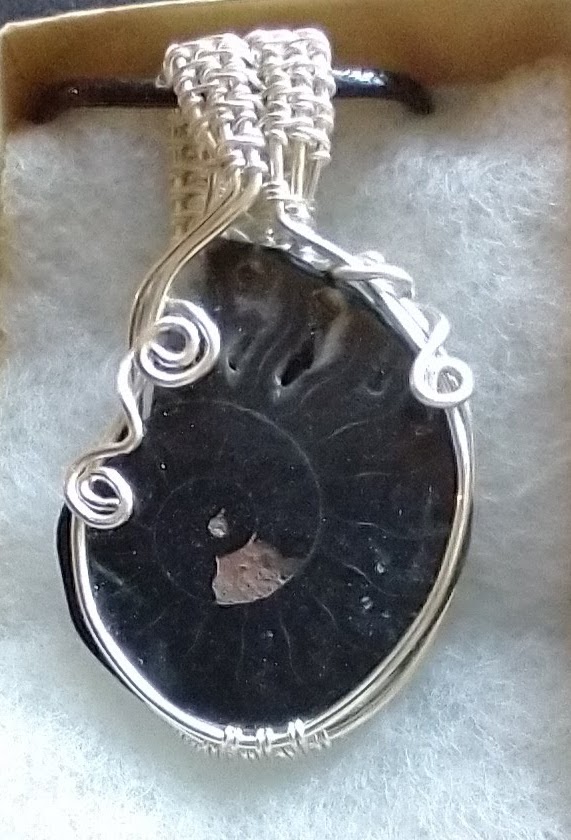 Black Ammonite Necklace - Sold